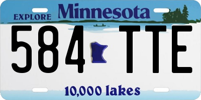 MN license plate 584TTE
