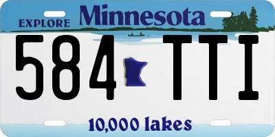 MN license plate 584TTI