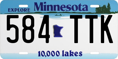 MN license plate 584TTK