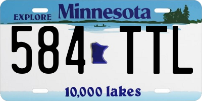 MN license plate 584TTL