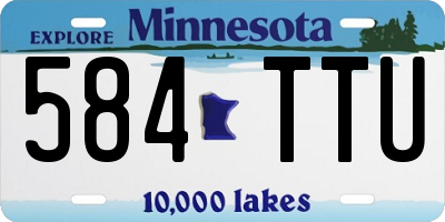 MN license plate 584TTU