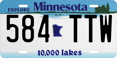 MN license plate 584TTW