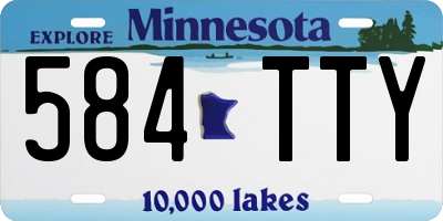 MN license plate 584TTY