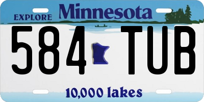 MN license plate 584TUB