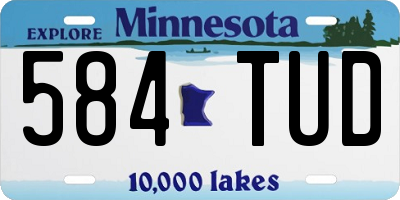 MN license plate 584TUD