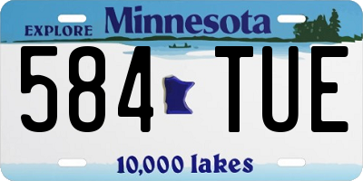 MN license plate 584TUE