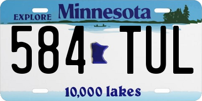MN license plate 584TUL