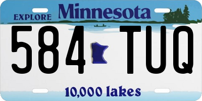 MN license plate 584TUQ
