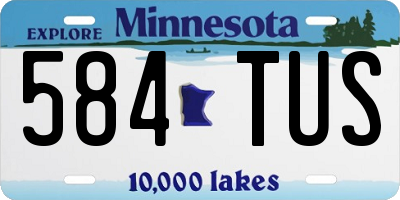 MN license plate 584TUS