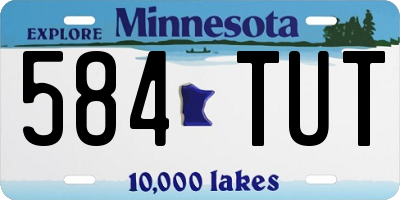 MN license plate 584TUT