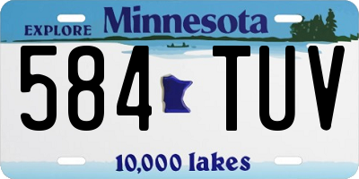 MN license plate 584TUV