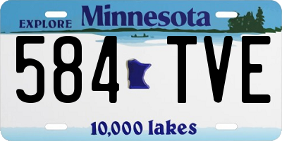 MN license plate 584TVE