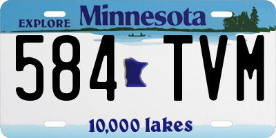 MN license plate 584TVM