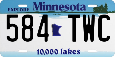 MN license plate 584TWC