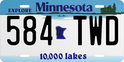 MN license plate 584TWD