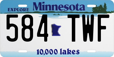MN license plate 584TWF