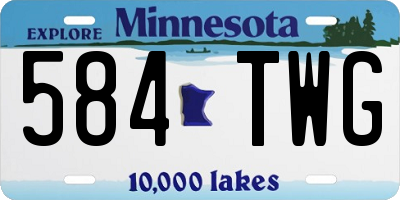 MN license plate 584TWG