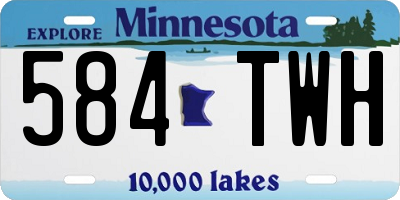 MN license plate 584TWH
