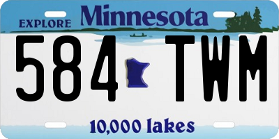 MN license plate 584TWM