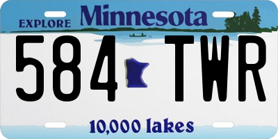 MN license plate 584TWR