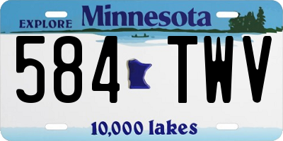 MN license plate 584TWV