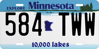 MN license plate 584TWW