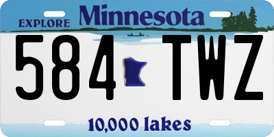 MN license plate 584TWZ