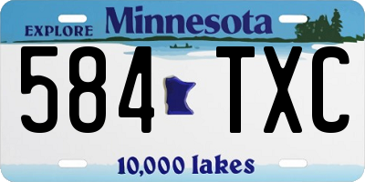 MN license plate 584TXC