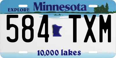 MN license plate 584TXM
