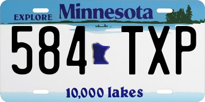MN license plate 584TXP