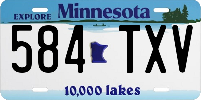 MN license plate 584TXV