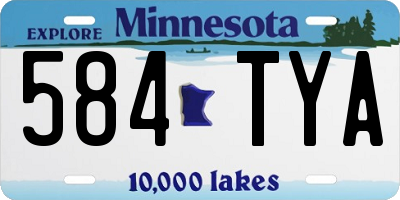 MN license plate 584TYA