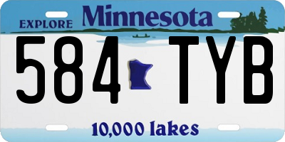 MN license plate 584TYB
