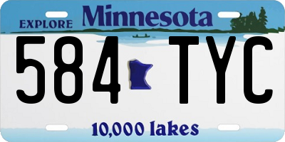 MN license plate 584TYC