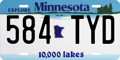 MN license plate 584TYD