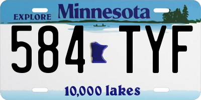 MN license plate 584TYF