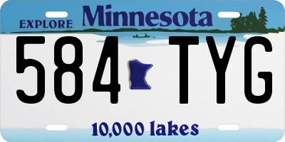 MN license plate 584TYG