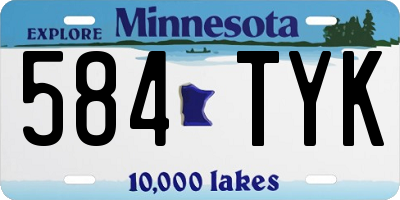 MN license plate 584TYK