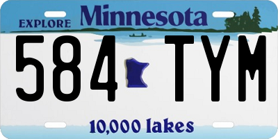 MN license plate 584TYM