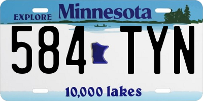 MN license plate 584TYN