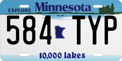 MN license plate 584TYP