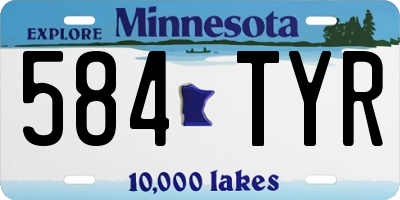 MN license plate 584TYR
