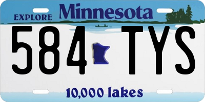 MN license plate 584TYS