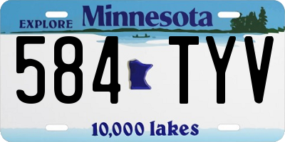 MN license plate 584TYV
