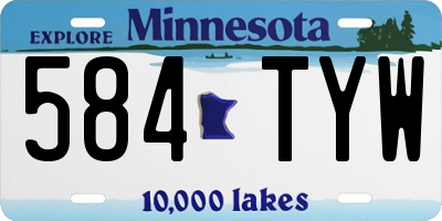 MN license plate 584TYW