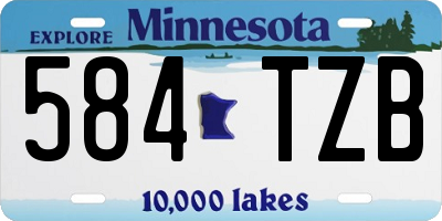 MN license plate 584TZB
