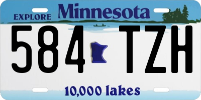 MN license plate 584TZH