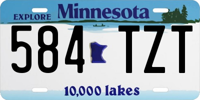 MN license plate 584TZT