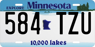MN license plate 584TZU