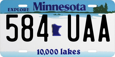 MN license plate 584UAA